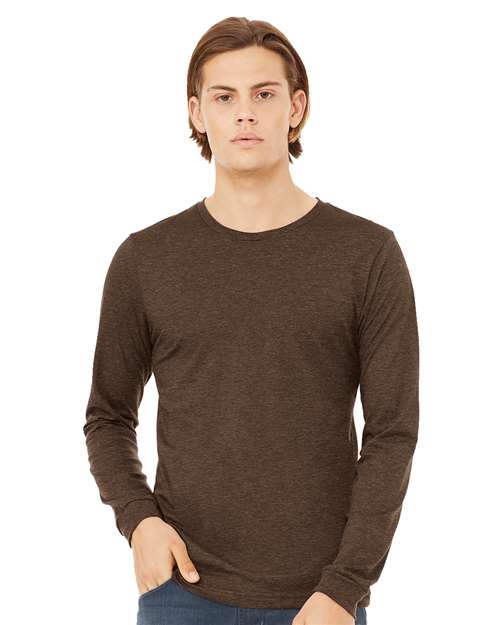 XS - Heather CVC Long Sleeve Tee - 3501CVC