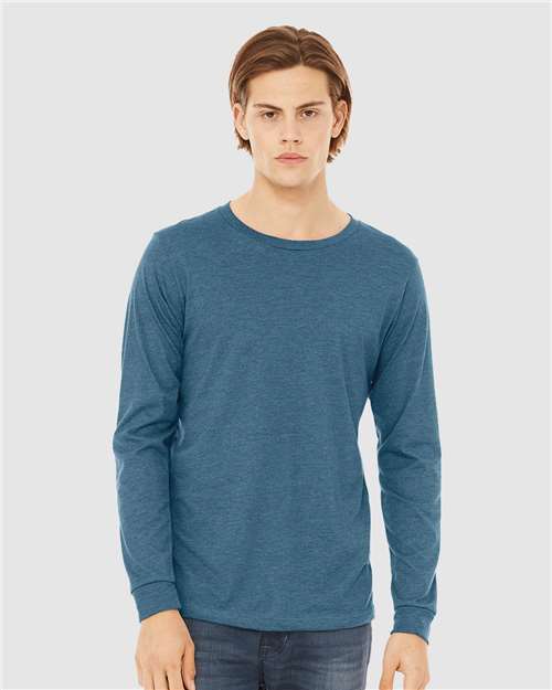 XS - Heather CVC Long Sleeve Tee - 3501CVC