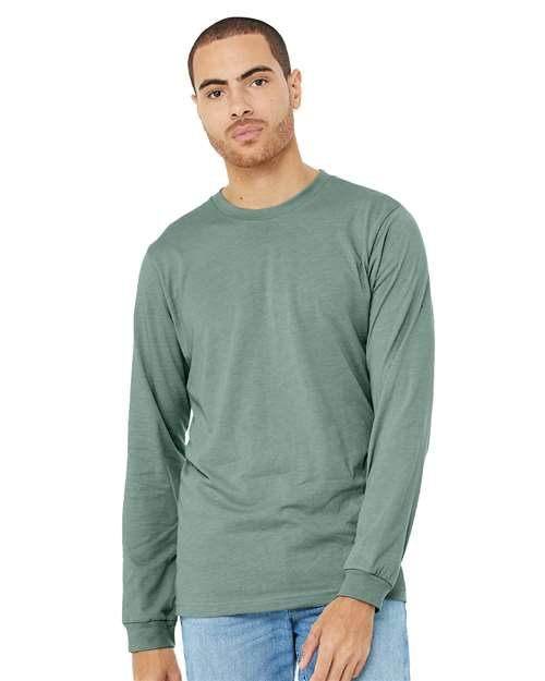 XS - Heather CVC Long Sleeve Tee - 3501CVC