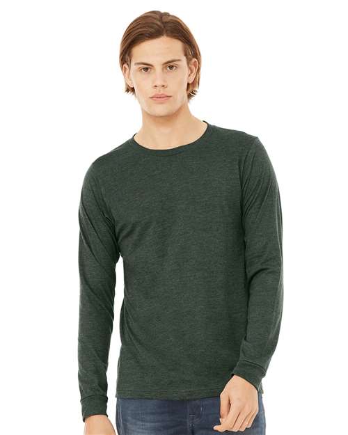 XS - Heather CVC Long Sleeve Tee - 3501CVC