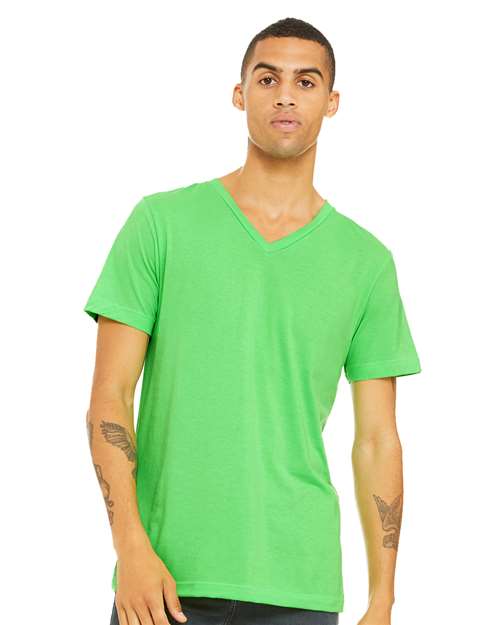 XS - Heather CVC V-Neck T-Shirt - 3005CVC