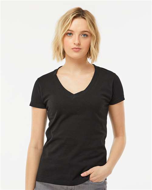 Women's Fine Jersey V-Neck T-Shirt - 214
