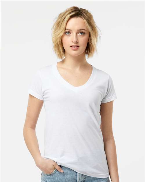 Women's Fine Jersey V-Neck T-Shirt - 214