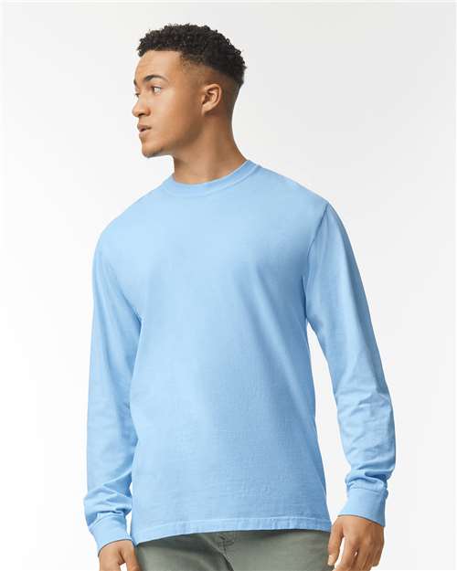 XL - Garment-Dyed Heavyweight Long Sleeve T-Shirt - 6014