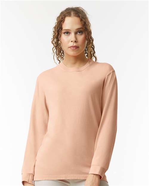 XL - Garment-Dyed Heavyweight Long Sleeve T-Shirt - 6014