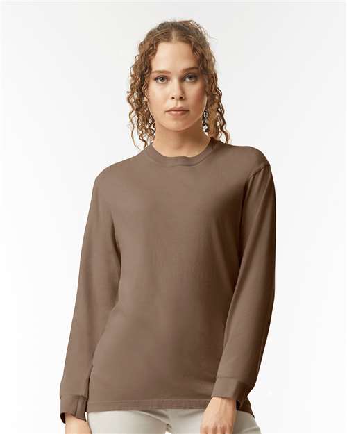 XL - Garment-Dyed Heavyweight Long Sleeve T-Shirt - 6014