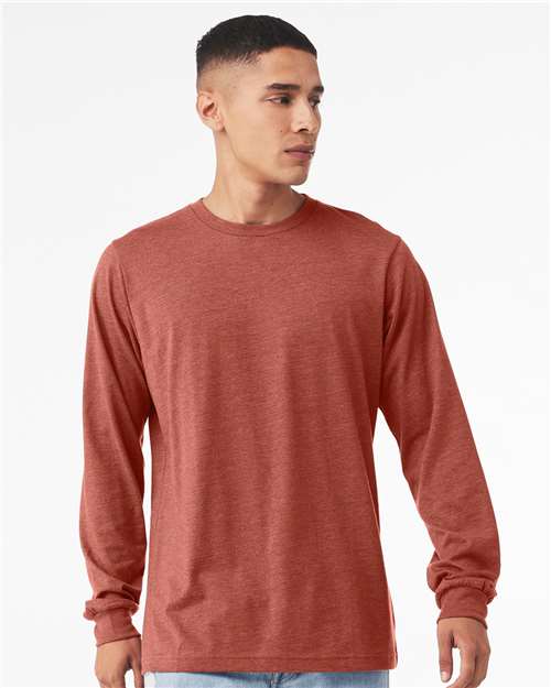 XS - Heather CVC Long Sleeve Tee - 3501CVC