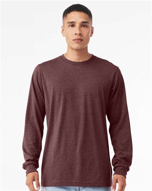 XS - Heather CVC Long Sleeve Tee - 3501CVC