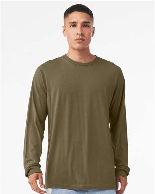 XS - Heather CVC Long Sleeve Tee - 3501CVC