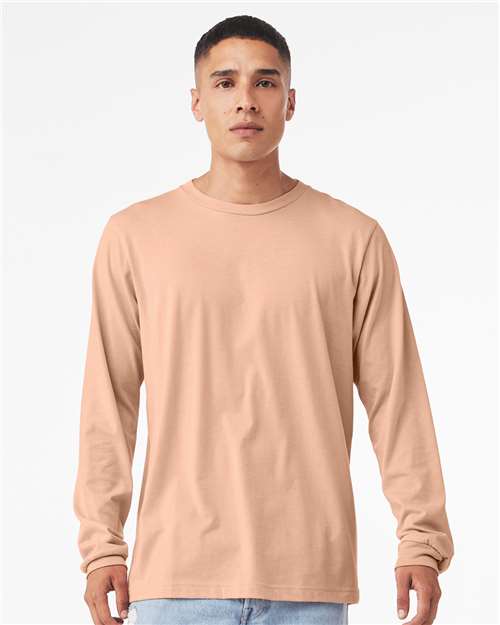 XS - Heather CVC Long Sleeve Tee - 3501CVC