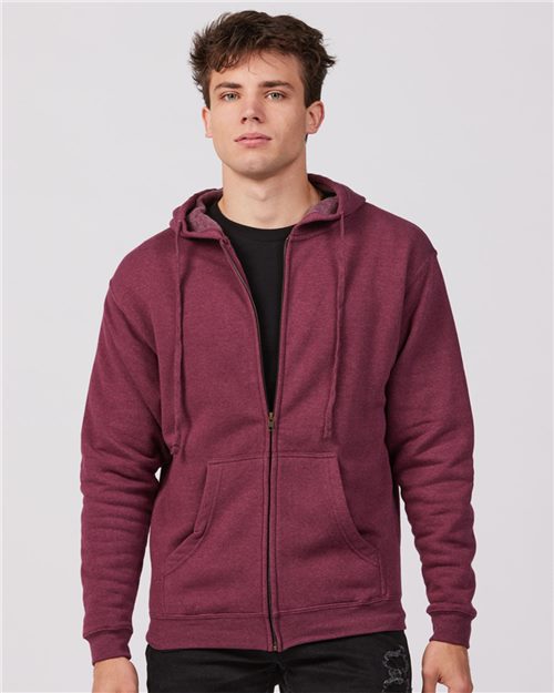 Unisex Premium Fleece Full-Zip Hooded Sweatshirt - 581