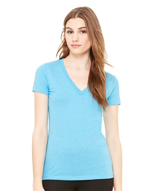 Women’s Triblend Deep V-Neck T-Shirt - 8435