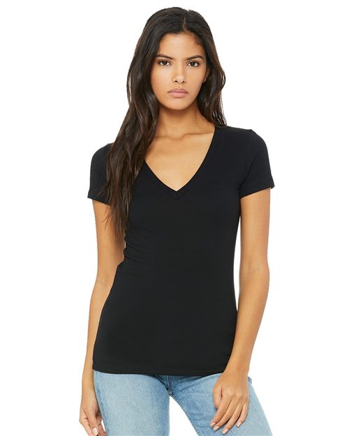 Women’s Jersey Deep V-Neck T-Shirt - 6035
