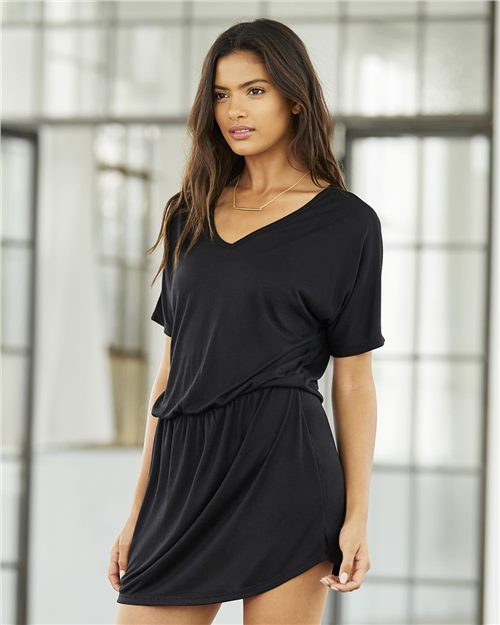 Women's Flowy V-neck Dress - 8812