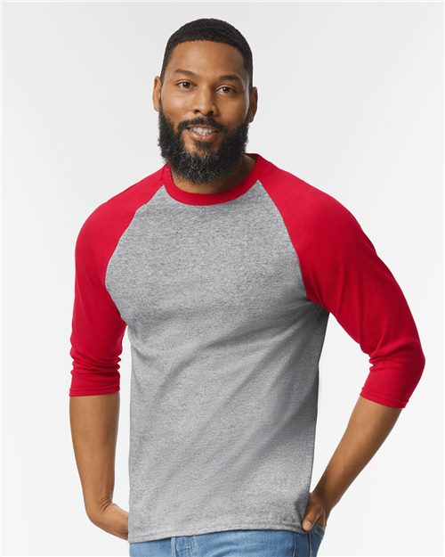 Heavy Cotton™ Raglan Three-Quarter Sleeve T-Shirt - 5700