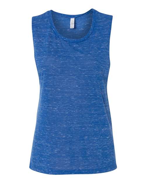 2XL - Women's Flowy Scoop Muscle Tank - 8803