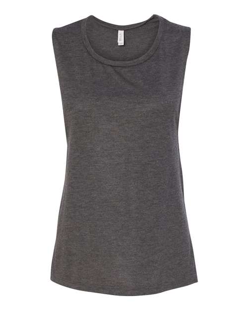 2XL - Women's Flowy Scoop Muscle Tank - 8803