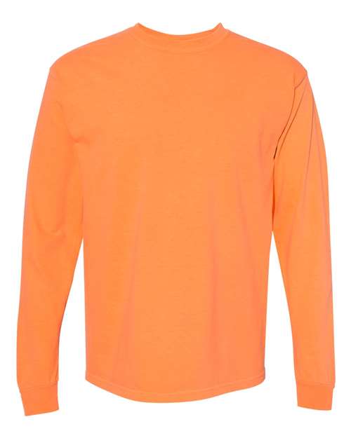 3XL - Garment-Dyed Heavyweight Long Sleeve T-Shirt - 6014