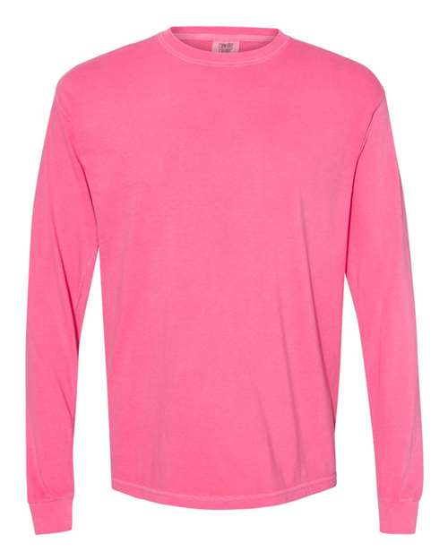 XL - Garment-Dyed Heavyweight Long Sleeve T-Shirt - 6014