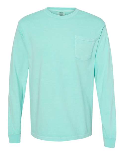 3XL - Garment-Dyed Heavyweight Long Sleeve Pocket T-Shirt - 4410