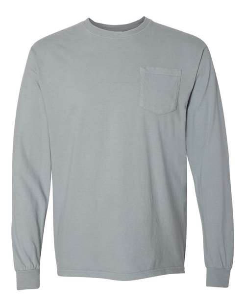 3XL - Garment-Dyed Heavyweight Long Sleeve Pocket T-Shirt - 4410