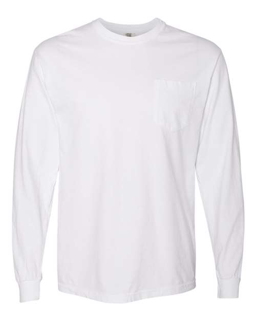 3XL - Garment-Dyed Heavyweight Long Sleeve Pocket T-Shirt - 4410