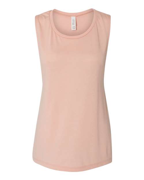 2XL - Women's Flowy Scoop Muscle Tank - 8803