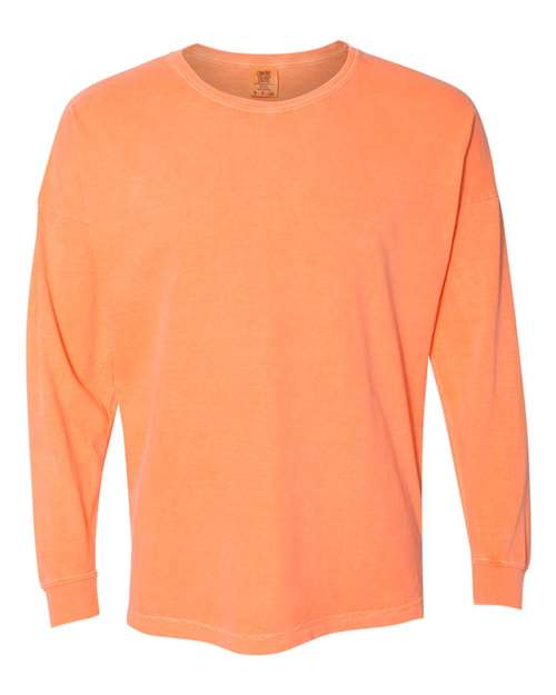 Garment-Dyed Drop-Shoulder Long Sleeve T-Shirt - 6054
