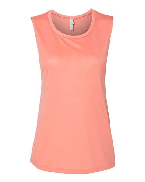 2XL - Women's Flowy Scoop Muscle Tank - 8803