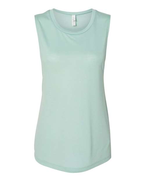 2XL - Women's Flowy Scoop Muscle Tank - 8803