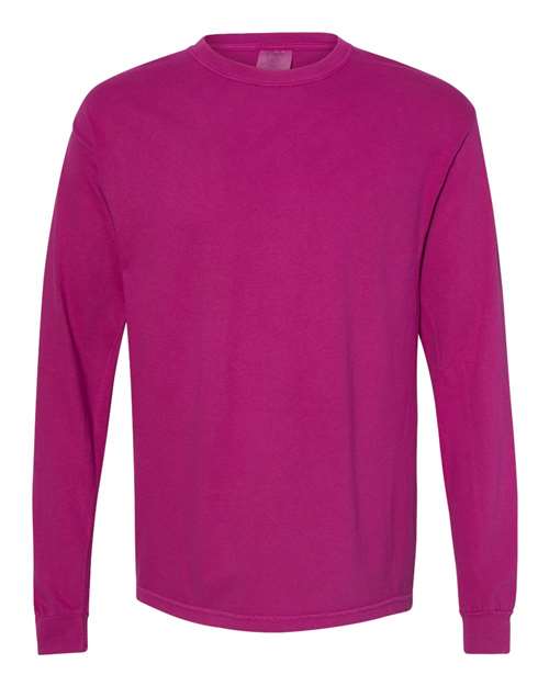 XL - Garment-Dyed Heavyweight Long Sleeve T-Shirt - 6014